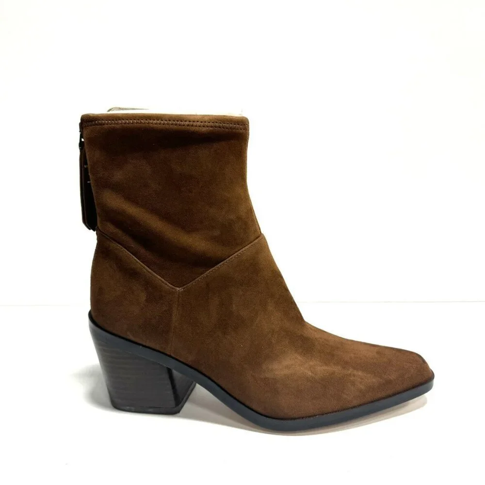 Naturalizer Womens Berkley2 Boot Chestnut Suede Size 7 Wide